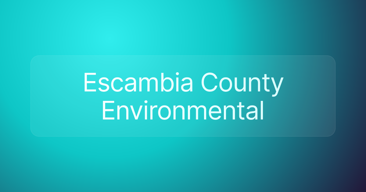 Escambia County Environmental