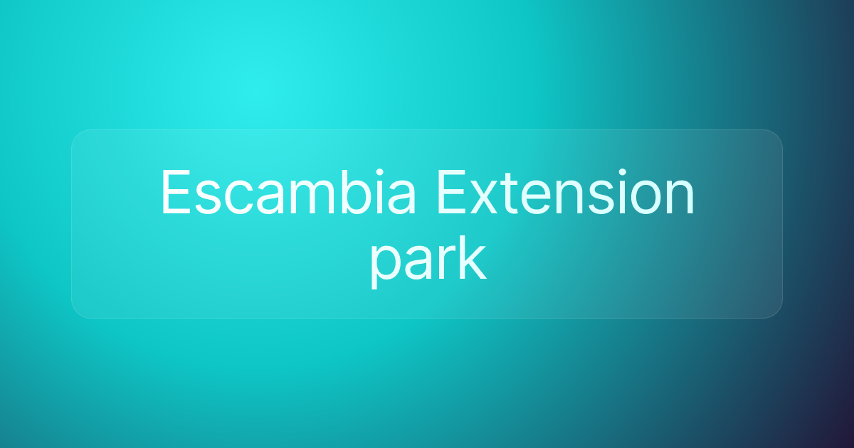Escambia Extension park