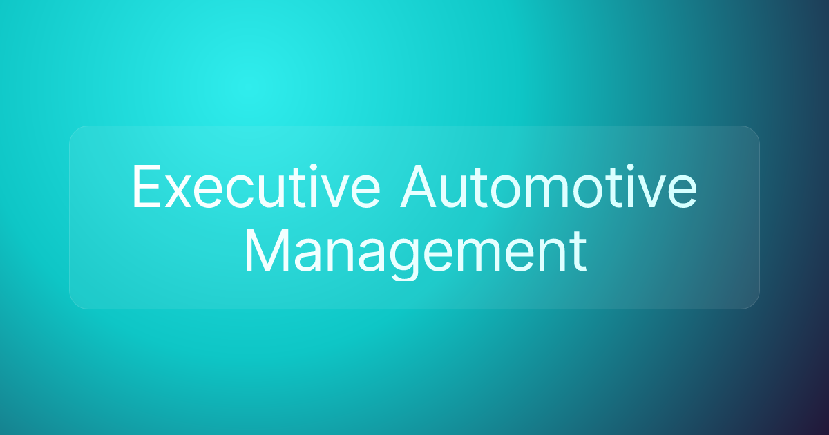 Executive Automotive Management