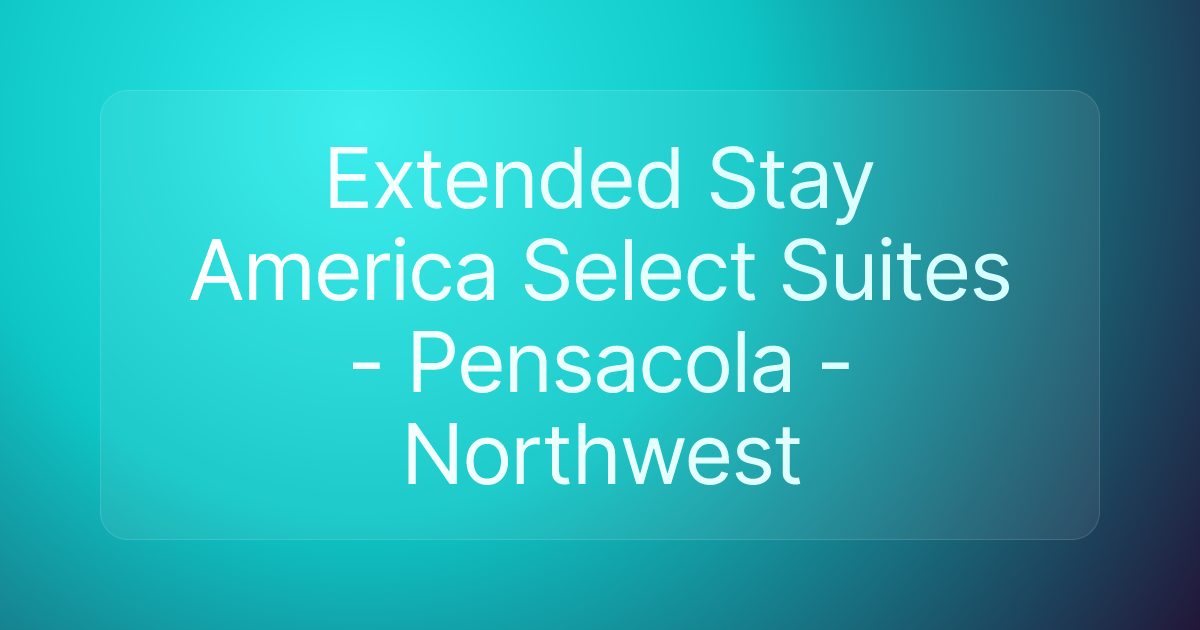 Extended Stay America Select Suites - Pensacola - Northwest