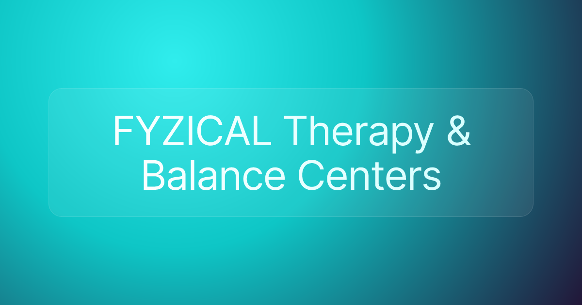 FYZICAL Therapy & Balance Centers