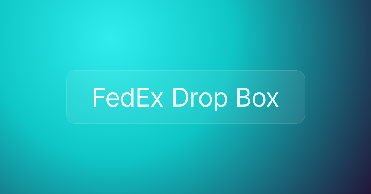 FedEx Drop Box