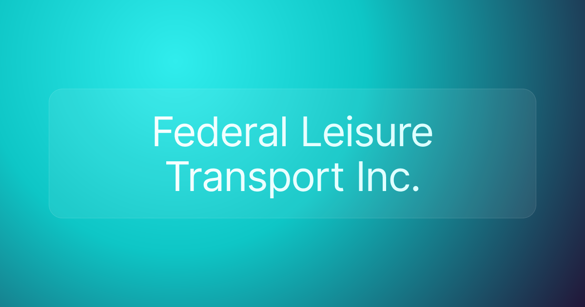 Federal Leisure Transport Inc.