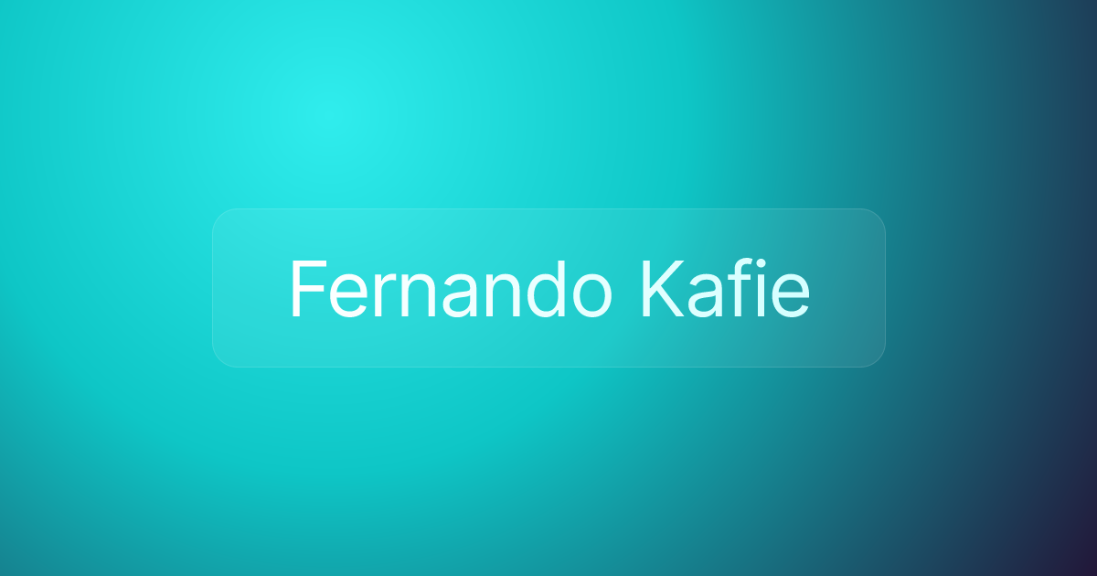 Fernando Kafie