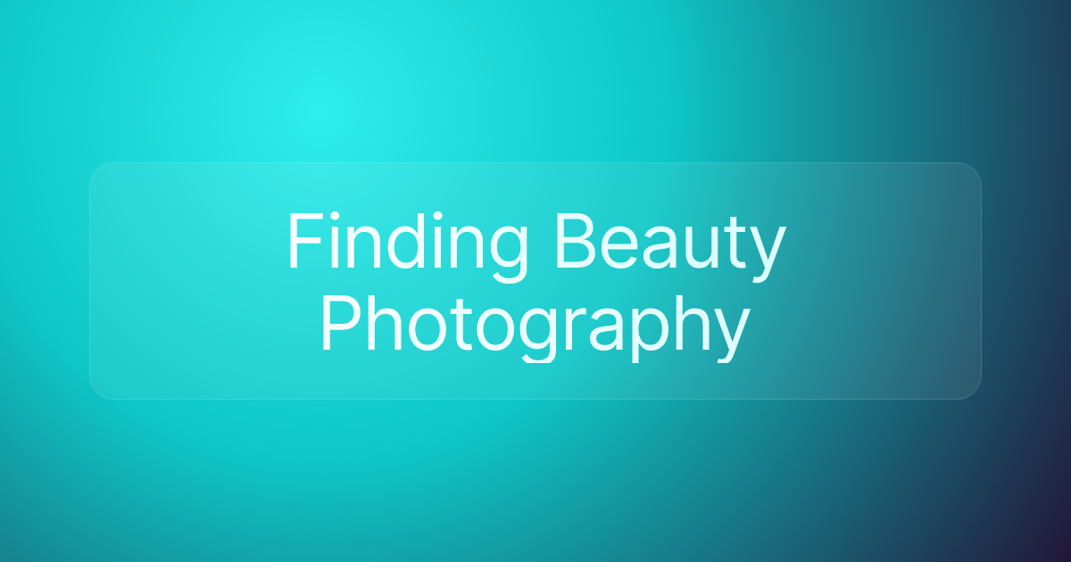 Finding Beauty Photography