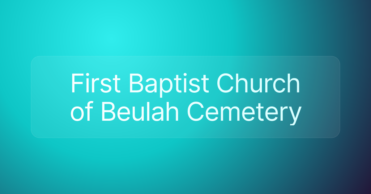 First Baptist Church of Beulah Cemetery