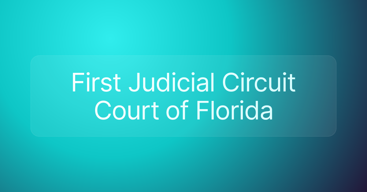 First Judicial Circuit Court of Florida