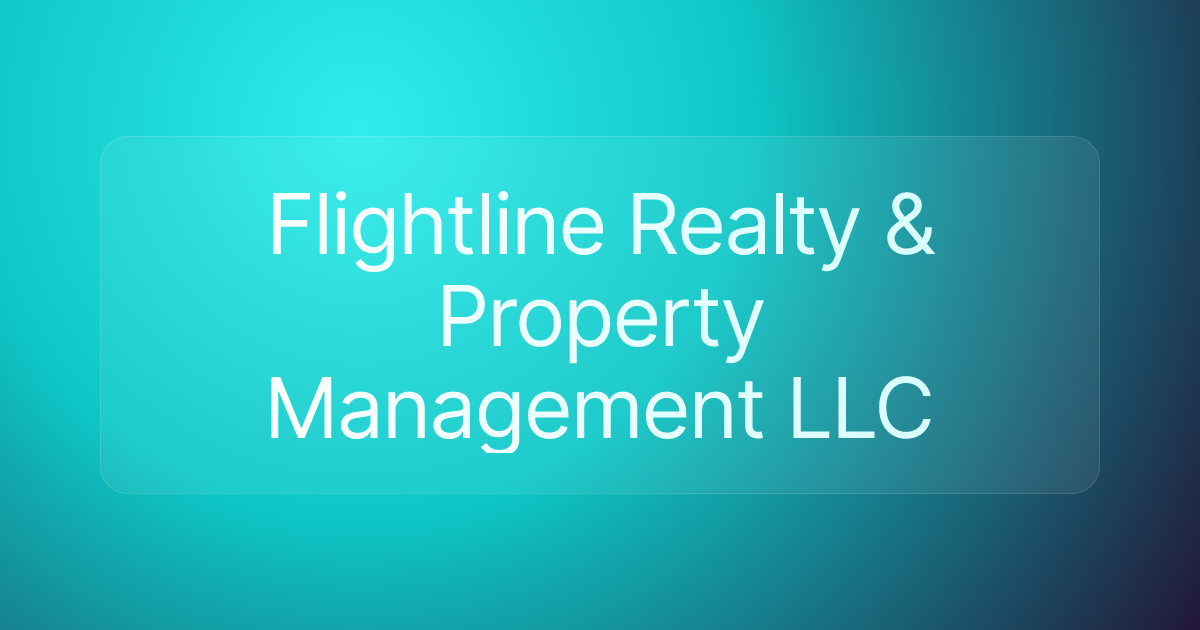 Flightline Realty & Property Management LLC