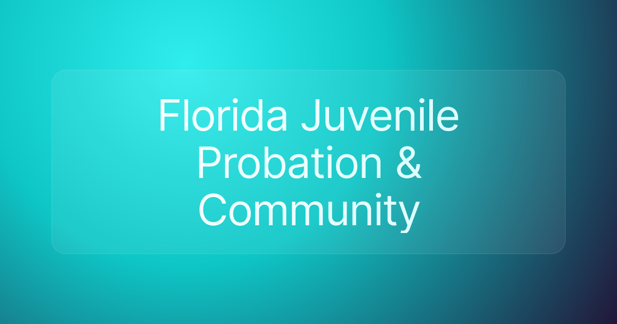 Florida Juvenile Probation & Community