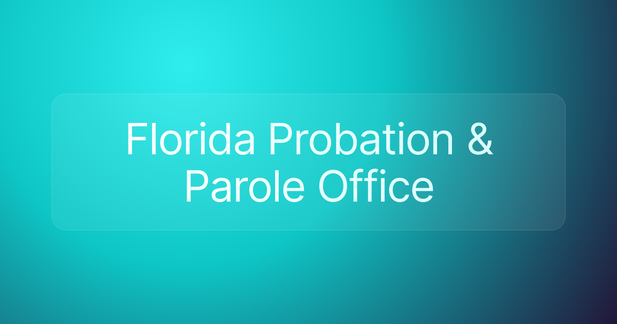 Florida Probation & Parole Office