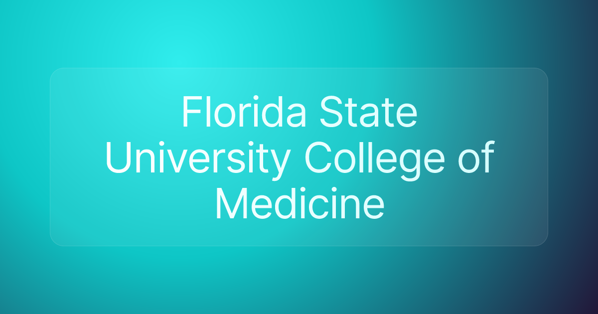 Florida State University College of Medicine