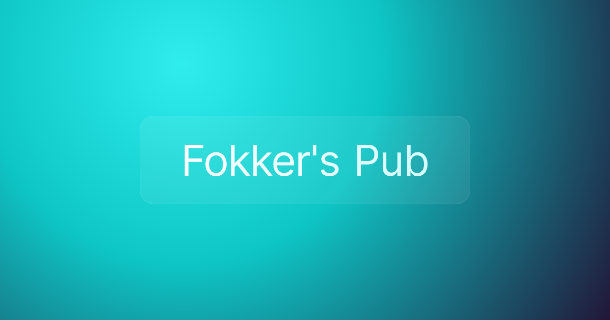 Fokker's Pub