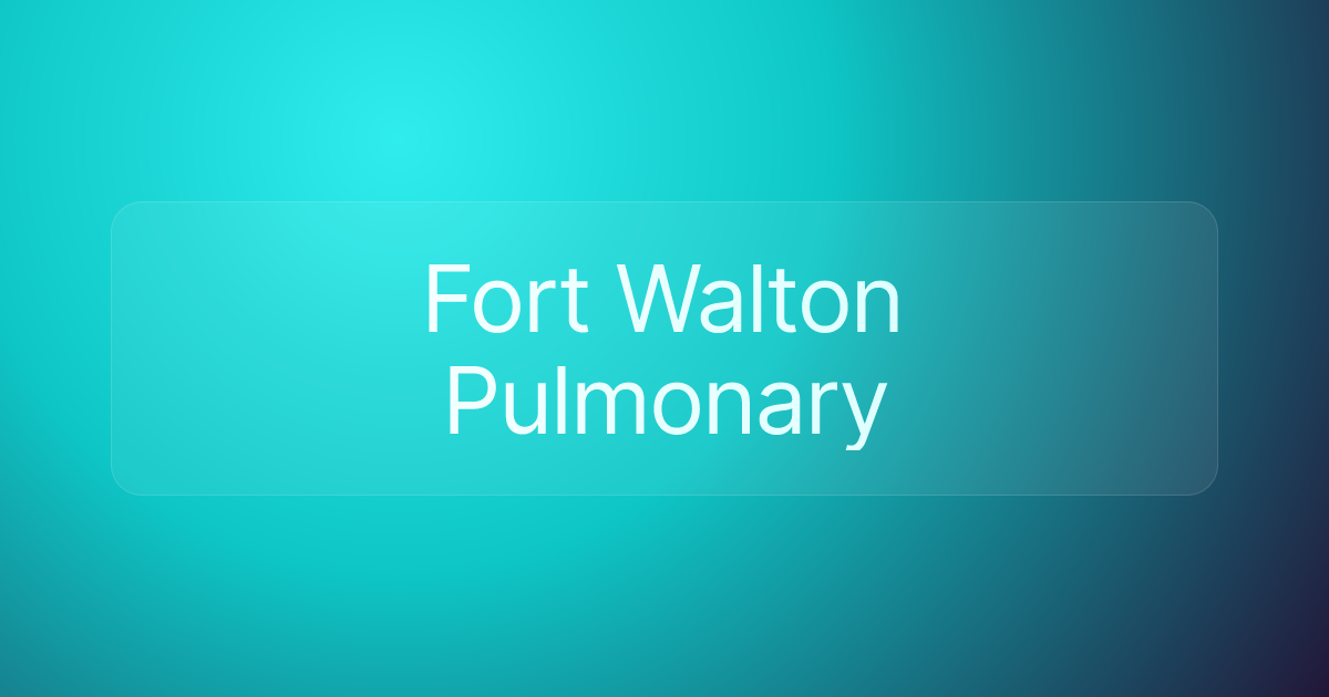 Fort Walton Pulmonary