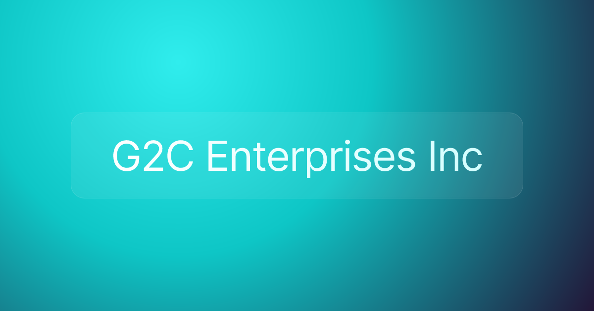 G2C Enterprises Inc