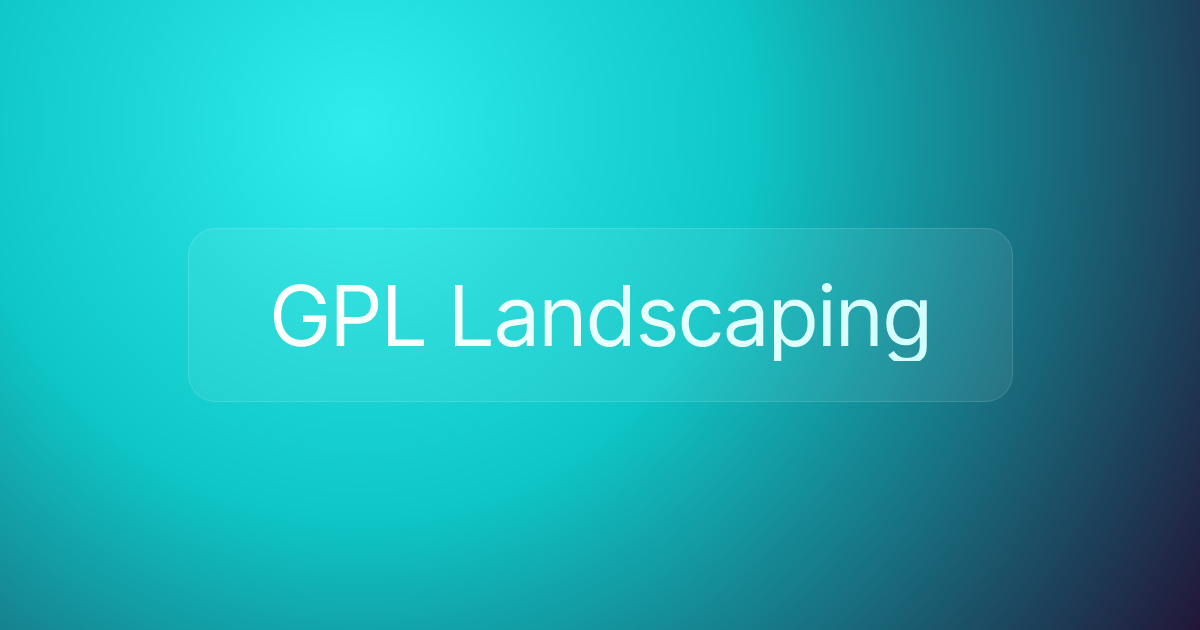 GPL Landscaping