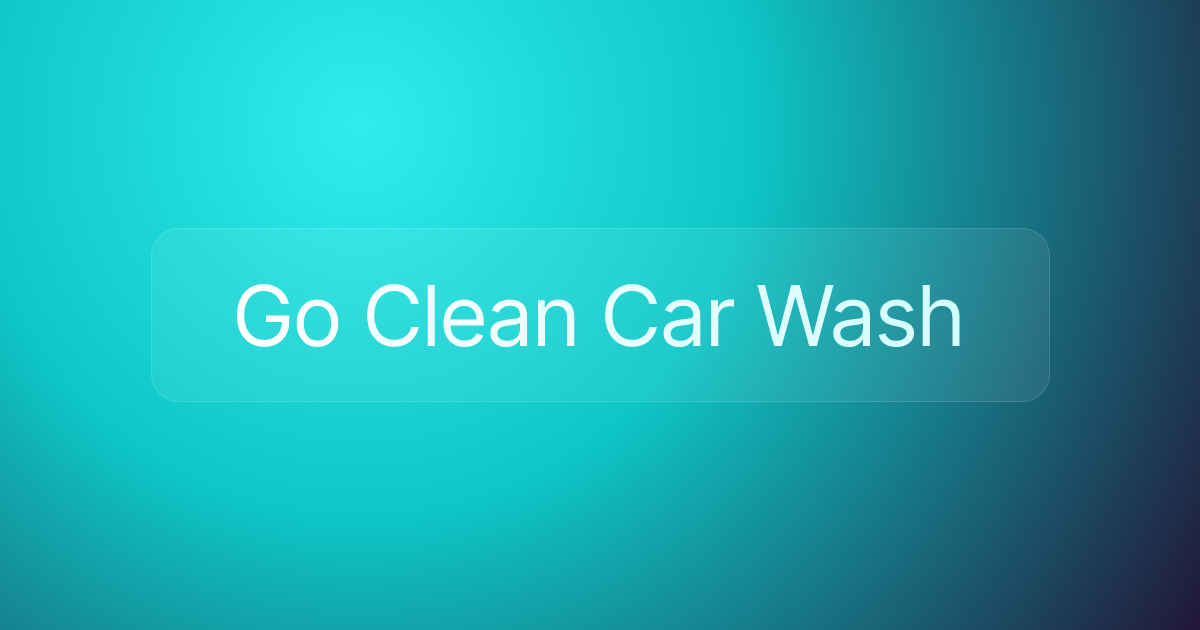 Go Clean Car Wash