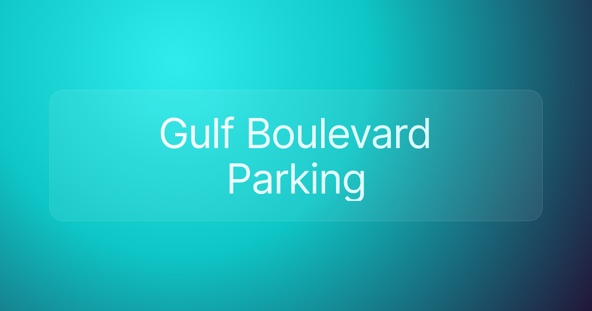 Gulf Boulevard Parking