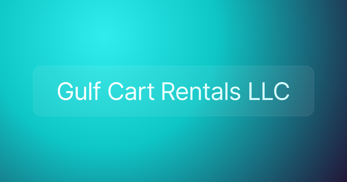 Gulf Cart Rentals LLC