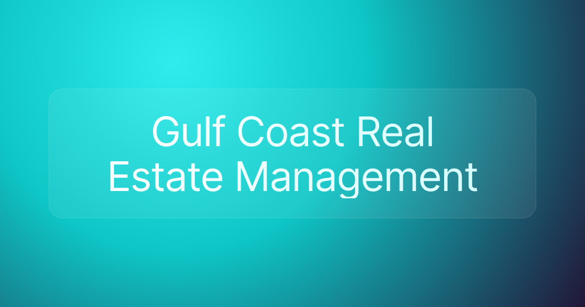 Gulf Coast Real Estate Management