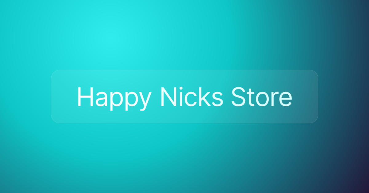 Happy Nicks Store