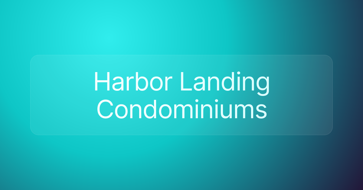 Harbor Landing Condominiums