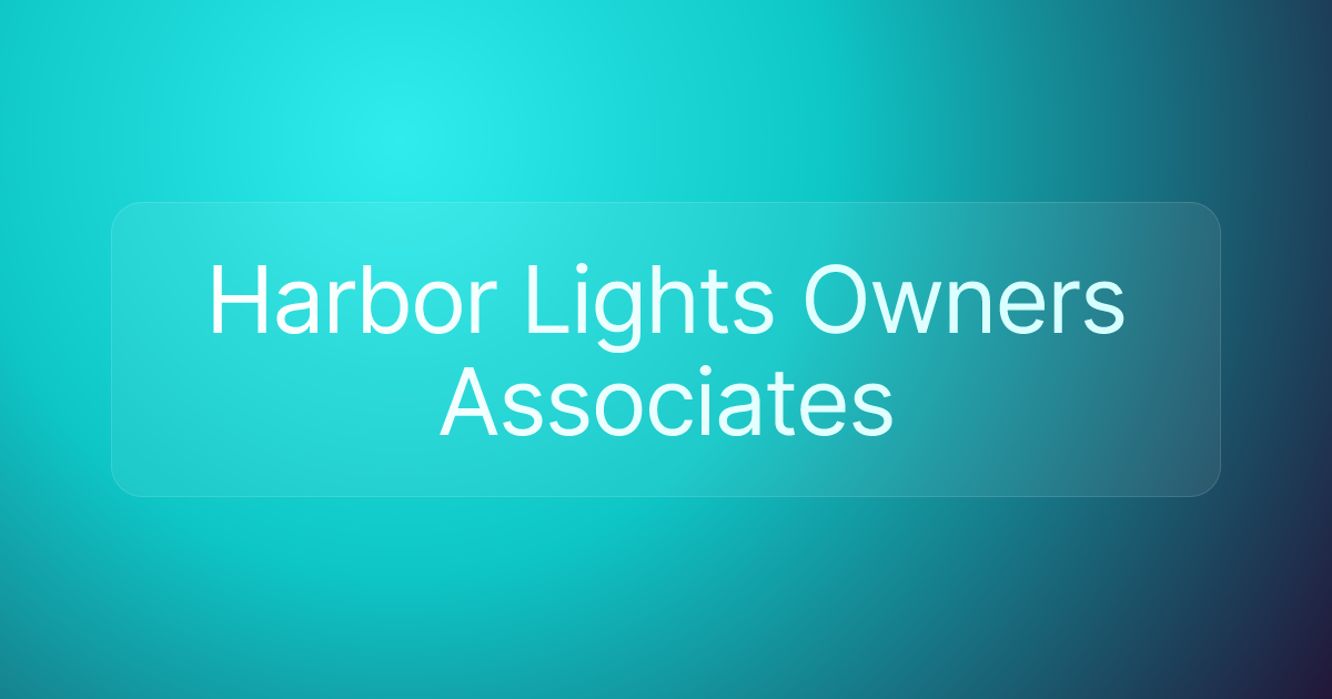 Harbor Lights Owners Associates