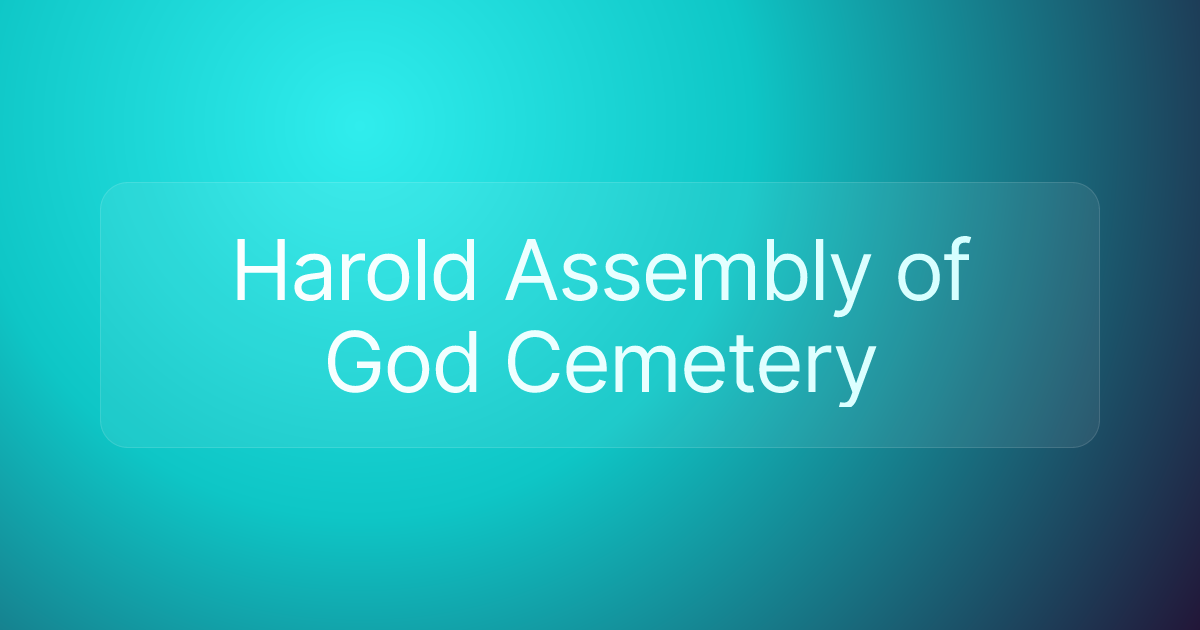 Harold Assembly of God Cemetery