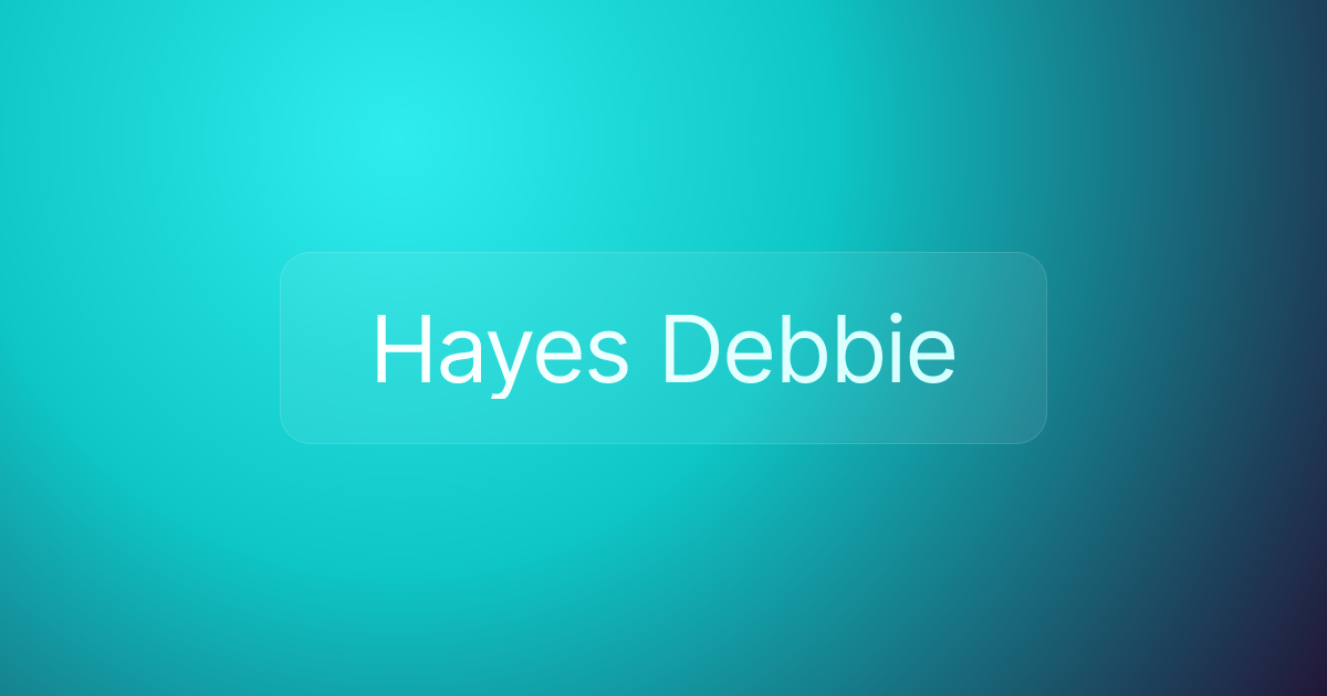Hayes Debbie