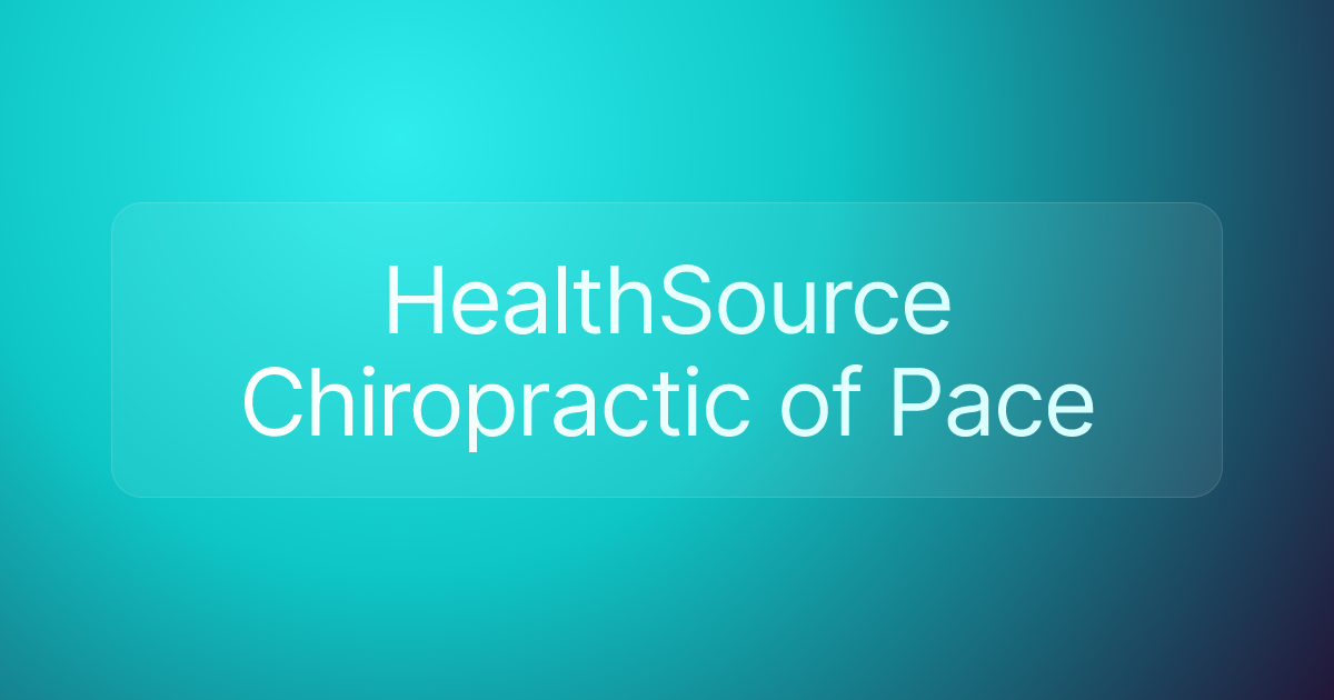 HealthSource Chiropractic of Pace