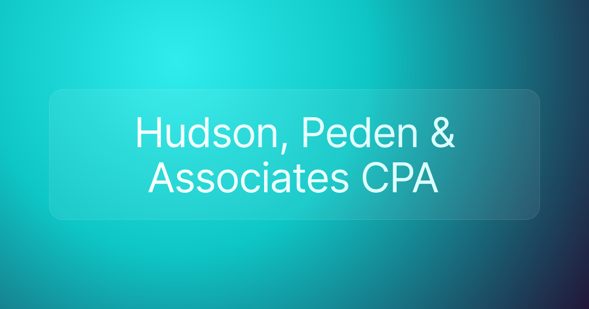 Hudson, Peden & Associates CPA