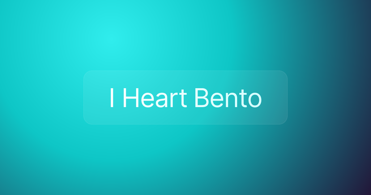 I Heart Bento