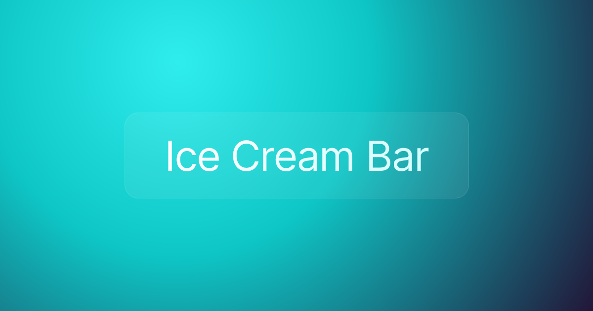 Ice Cream Bar