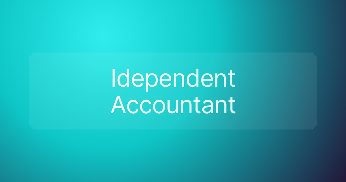 Idependent Accountant