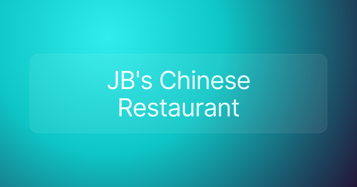 JB's Chinese Restaurant
