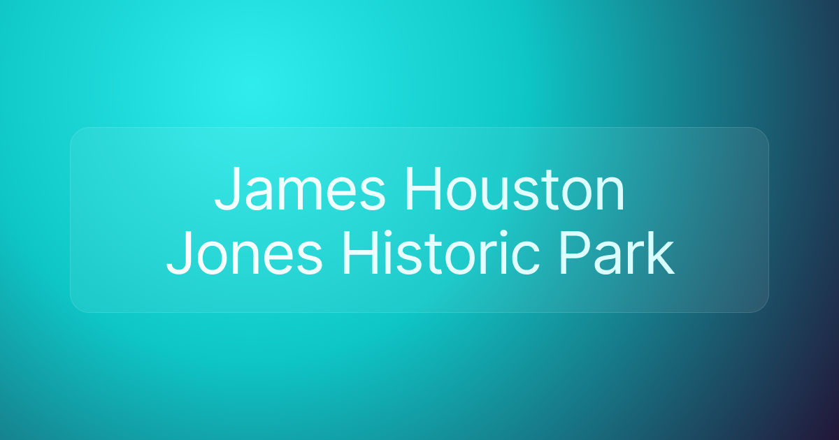 James Houston Jones Historic Park