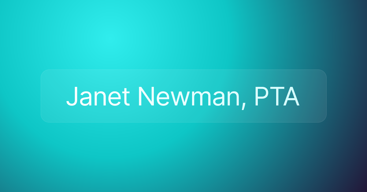 Janet Newman, PTA