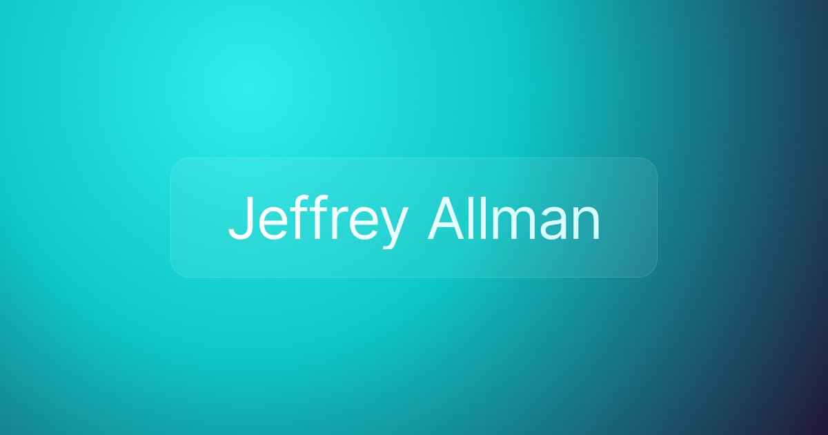 Jeffrey Allman