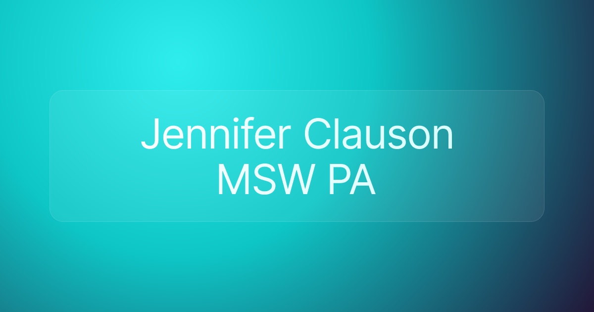Jennifer Clauson MSW PA