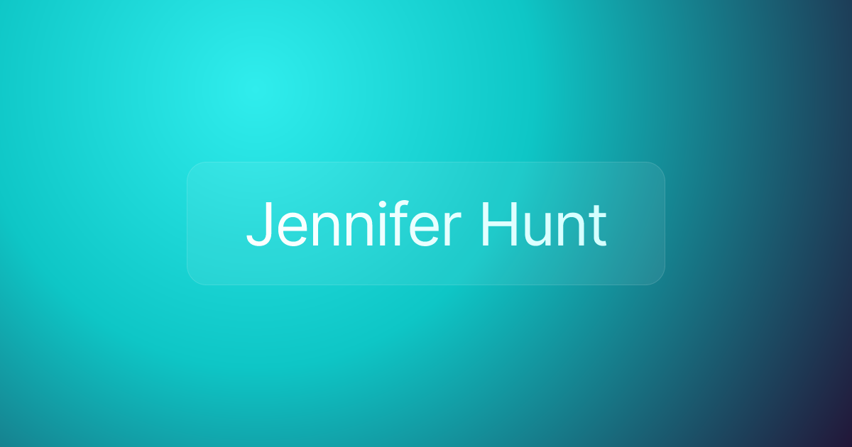 Jennifer Hunt