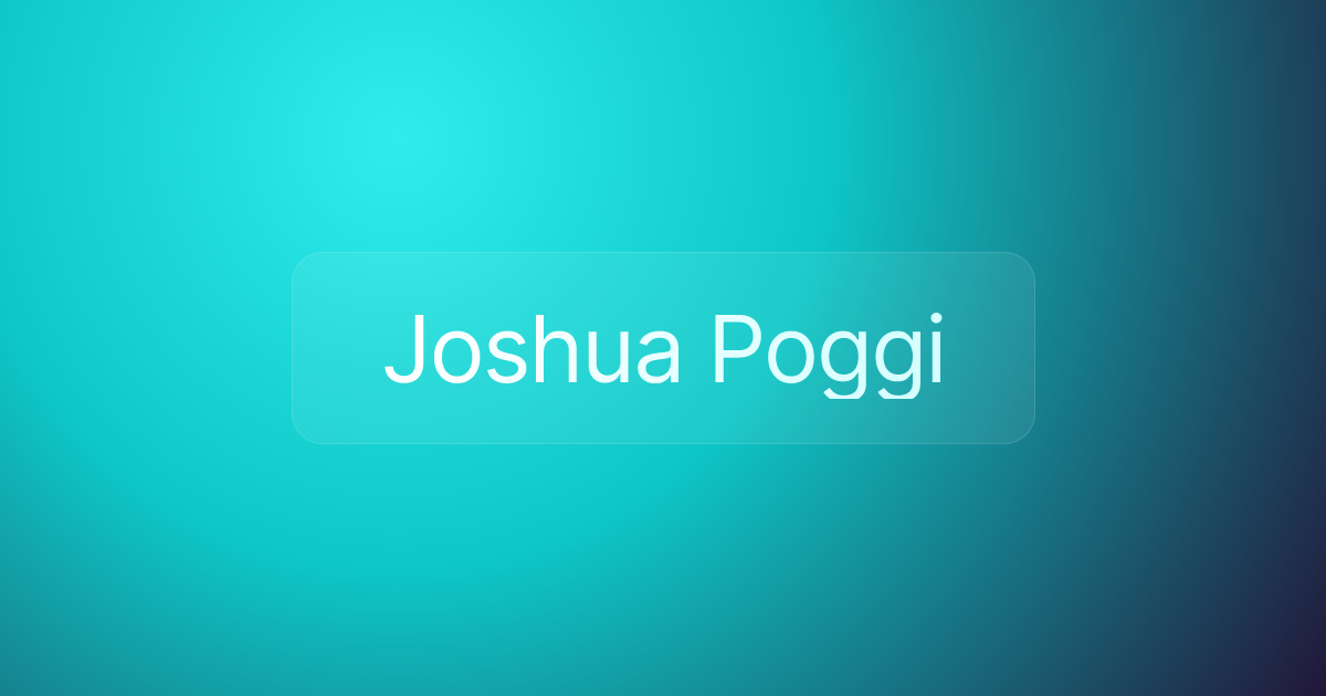 Joshua Poggi