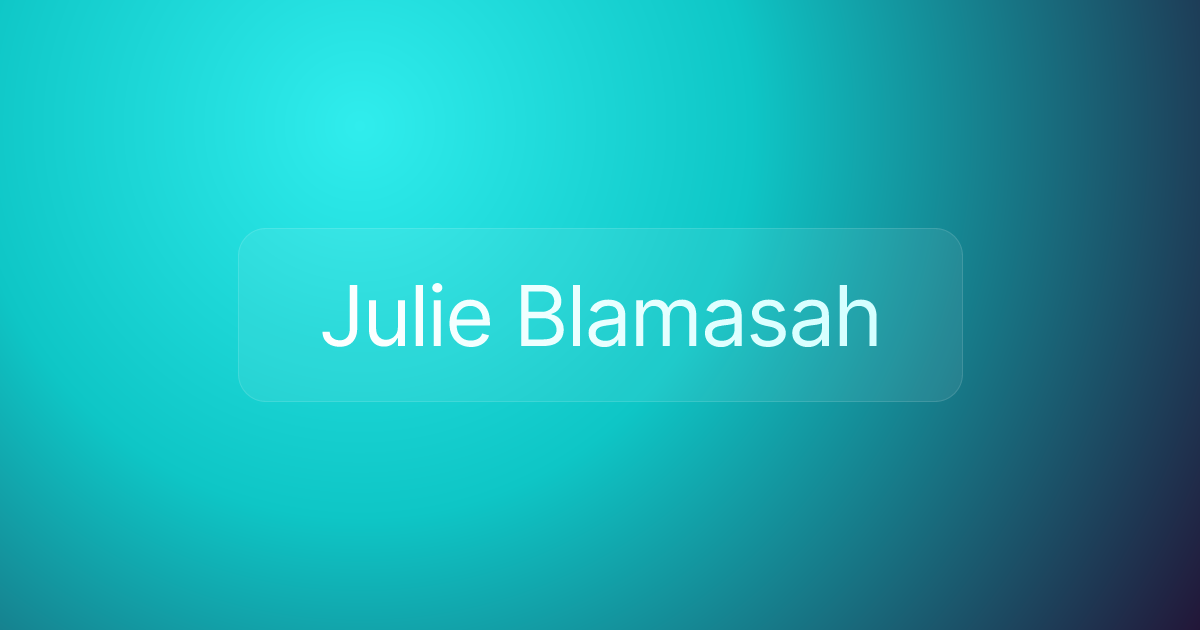 Julie Blamasah