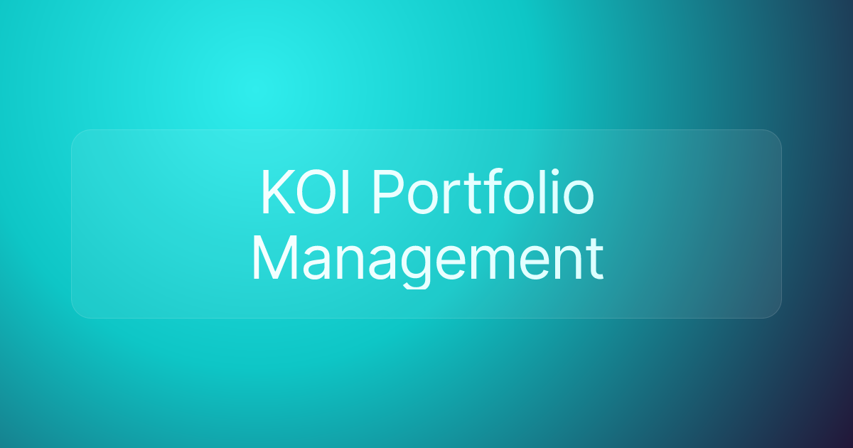 KOI Portfolio Management