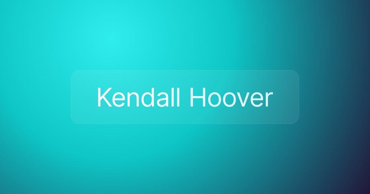 Kendall Hoover