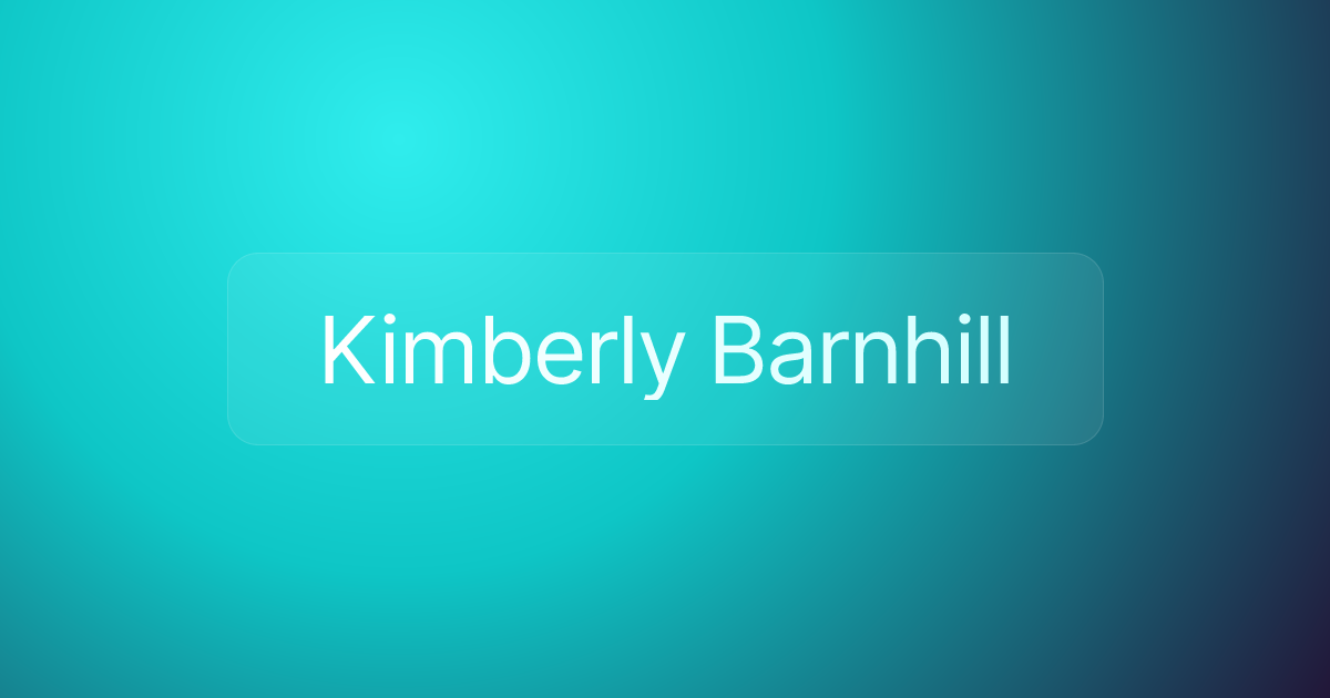 Kimberly Barnhill