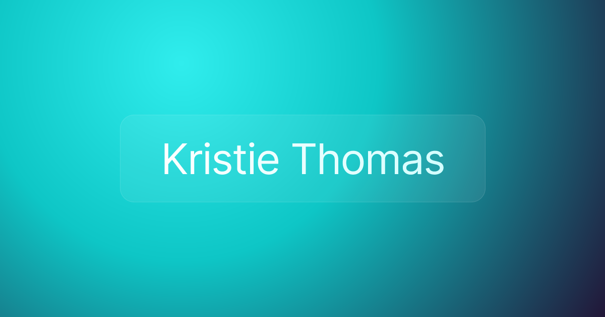 Kristie Thomas