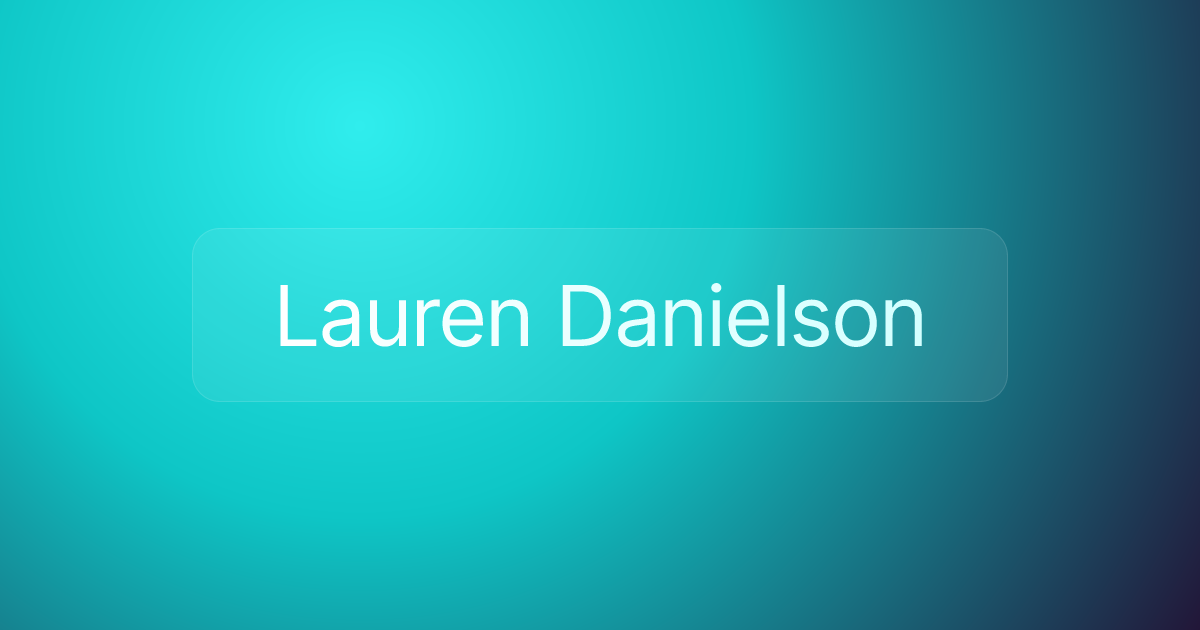 Lauren Danielson
