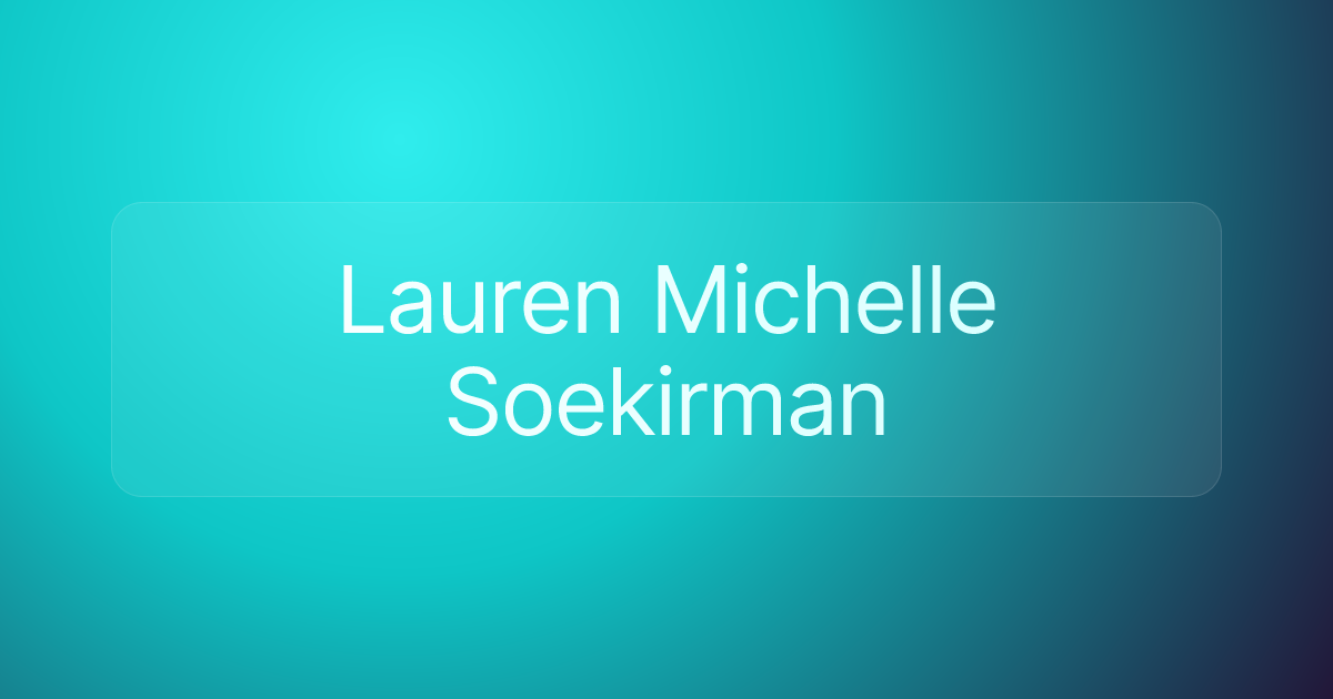 Lauren Michelle Soekirman