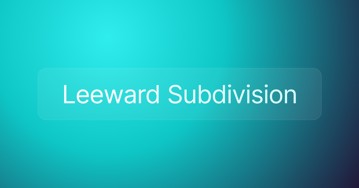 Leeward Subdivision
