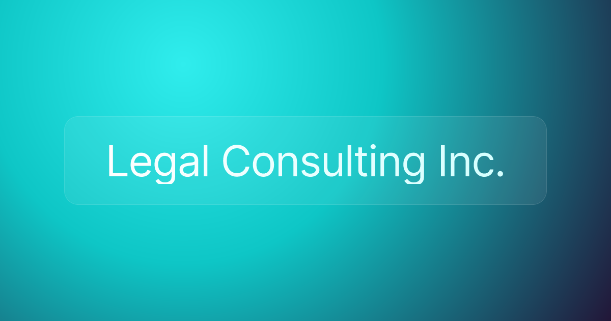 Legal Consulting Inc.