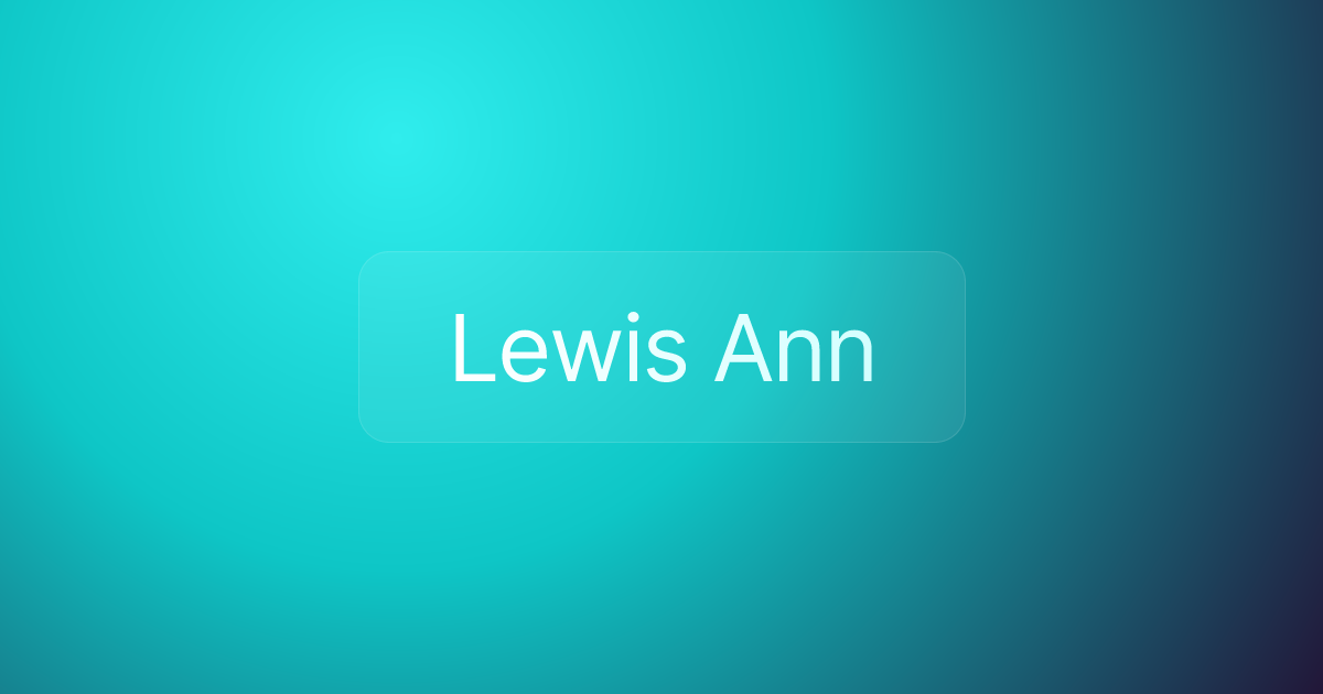 Lewis Ann